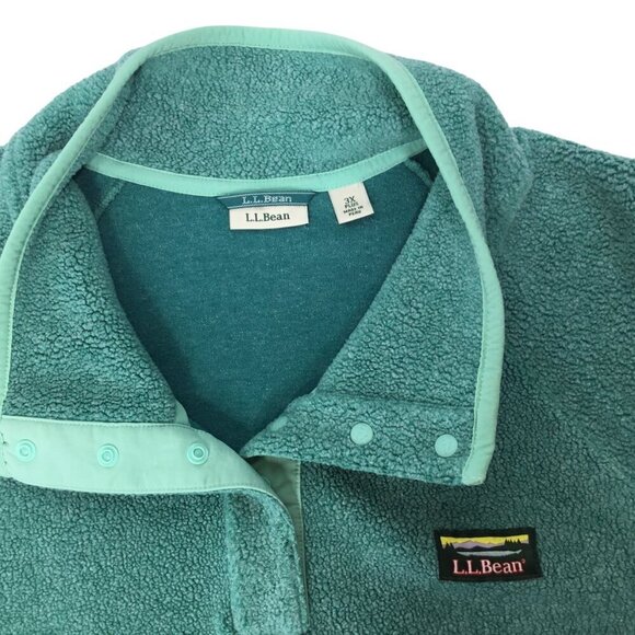 L.L. Bean T Quarter Snap Tumbled Sherpa Fleece Women's Plus 3X Pullover 518991 - Picture 7 of 9